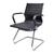 Cadeira De Escritório Intelocutor Stripes Fixa Charles Eames Eiffel Elegante E Confortável Preta Preto