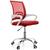 Cadeira de Escritório Secretária Base Cromada com Rodinha Fortt Lisboa - CSF02 Vermelho