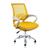 Cadeira de Escritório Secretária Base Cromada com Rodinha Fortt Lisboa - CSF02 Amarelo