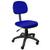 Cadeira de Escritório Secretária Giratória com rodinhas Tecido Preto - QualiFlex Azul