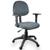Cadeira de Escritório Secretária Giratória com rodinhas Tecido Preto - QualiFlex  Cinza Com Preto