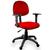 Cadeira de Escritório Secretária Giratória com rodinhas Tecido Preto - QualiFlex  Vermelho
