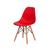 Cadeira De Jantar Eames Eiffel Dkr Sala Varanda Gourmet  Vermelho