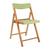 Cadeira De Madeira Teca Dobrável Verona Envernizado Assento E Encosto Em Polipropileno Tramontina Verde