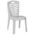 Cadeira de Plástico Dany Sem Braço Bistrô Plástica Para Jardim, Eventos e Buffet Confortável Capacidade Até 120KG Branca