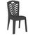 Cadeira de Plástico Dany Sem Braço Bistrô Plástica Para Jardim, Eventos e Buffet Confortável Capacidade Até 120KG Preta