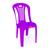 Cadeira de Plástico Lara Ibap Sem Braço Bistrô Para Jardim, Eventos e Buffet Capacidade Até 120KG Lilás