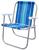 Cadeira de Praia Alta Botafogo Lar & Lazer Alumínio 047 Sortida Azul