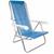 Cadeira de Praia Alumínio Reclinável Mor Azul Azul
