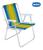 Cadeira De Praia Alumínio Reforçada 110kg Mor - Colorida Azul, Verde, Amarelo