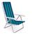 Cadeira de Praia/Piscina/Camping 8 Posições Alumínio Azul, Verde