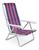 Cadeira de Praia/Piscina/Camping 8 Posições Alumínio Rosa, Azul