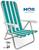 Cadeira De Praia Reclinável 4 Posições Alumínio Suporta Até 100 Kg Mor Azul