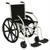 Cadeira de rodas com Pneu Maciço (Roda em Nylon) Dobrável em X CDS Preto