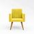 Cadeira Decorativa para Quarto  Balaqui Decor Amarelo