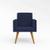 Cadeira Decorativa para Quarto  Balaqui Decor Azul Marinho