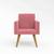 Cadeira Decorativa para Quarto  Balaqui Decor Rosa