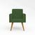 Cadeira Decorativa para Quarto  Balaqui Decor Verde