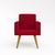 Cadeira Decorativa para Quarto  Balaqui Decor Vermelho