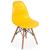 Cadeira Dkr Charles Eames Estofada Botonê Amarelo