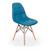 Cadeira Dkr Charles Eames Estofada Botonê Azul-Turquesa