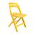 Cadeira Dobrável Amã Polipropileno Monobloco Amarelo