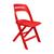 Cadeira Dobrável Amã Polipropileno Monobloco Vermelho