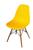 Cadeira Eames de Escritório Fixa Com Pés em Madeira Anima Até 100kg Amarelo