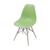 Cadeira Eames DKR C Base Madeira e Concha Em Polipropileno Verde