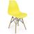Cadeira Eames Eiffel Pés de madeira Escritório Sala Cozinha  Amarelo