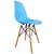 Cadeira Eames Eiffel Pés de madeira Escritório Sala Cozinha  Azul Claro