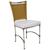 Cadeira em Alumínio e Fibra Sintética JK Cozinha Edícula Avelã e branco desenhado