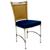 Cadeira em Alumínio e Fibra Sintética JK Cozinha Edícula Avelã e lisato marinho