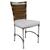 Cadeira em Alumínio e Fibra Sintética JK Cozinha Edícula Cappuccino e Branco Desenhado