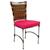 Cadeira em Alumínio e Fibra Sintética JK Cozinha Edícula Cappuccino e Pink
