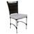 Cadeira em Alumínio e Fibra Sintética JK Cozinha Edícula Pedra Ferro e Branco Desenhado