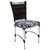 Cadeira em Alumínio e Fibra Sintética JK Cozinha Edícula Pedra Ferro e Vinalis Azul