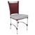 Cadeira em Alumínio e Fibra Sintética JK Cozinha Edícula Vinho Dark e Branco Desenhado
