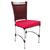 Cadeira em Alumínio e Fibra Sintética JK Cozinha Edícula Vinho Dark e Pink
