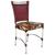 Cadeira em Alumínio e Fibra Sintética JK Cozinha Edícula Vinho Dark e Rivieira Marrom