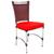 Cadeira em Alumínio e Fibra Sintética JK Cozinha Edícula Vinho Dark e Vermelho
