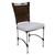 Cadeira em Alumínio e Fibra Sintética JK Cozinha Edícula Argila e Courino Náutico branco