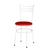 Cadeira Epoxi Branca Para Cozinha Vermelho