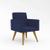 Cadeira Escritório Poltrona Decorativa  Balaqui Azul Marinho