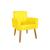 Cadeira Escritório Poltrona Reforçada Para Recepção Consulltório Amarelo