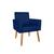 Cadeira Escritório Poltrona Reforçada Para Recepção Consulltório Azul Marinho