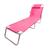 Cadeira Espreguiçadeira Em Alumínio Praia Piscina 4 Posições Rosa