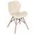 Cadeira estofada Charles Eames Eiffel Slim Wood confort Creme