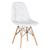 Cadeira estofada Eames Eiffel Botonê - Base de madeira clara Branco