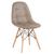 Cadeira estofada Eames Eiffel Botonê - Base de madeira clara Nude
